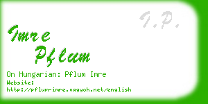 imre pflum business card